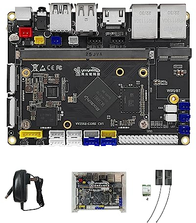 youyeetoo YY3568 Devkit,2GB LPDDR4 16GB Emmc, RK3568 Open Source Entwicklungsboard, Rich Interface 5X Seriell/ 6X USB/4x Display/Dual Gigabit/PCIE/WiFi/BT, für YY3568-CORE SOM (Kit A)