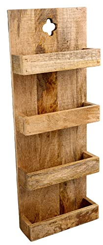 riess-ambiente.de Massives Küchenregal Hemingway 80cm Mangoholz Wandregal