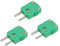 sourcing map 3Stk K Typ Thermoelement Draht Steckverbinder Stecker Steckdose Adapter Hohe Temperatur 220°C(428°F) für Thermoelement Sensor Fühler Grün