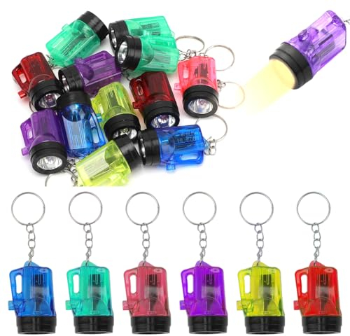 Yuragim Mini LED Torcia Portachiavi, 30 Pezzi Mini LED Torce Portachiave Set, Torcia Elettrica a Pile Portatile Catena Multiuso Torce per Bambini, per Campeggio Escursioni Caccia Zaino In Spalla Pesca
