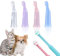 Pawsitive Vibes Haustier-Zahnpflegeset, 360°-Reinigung, kleine Hunde und Katzen, sichere Griff-Daumenbürsten, sanfte Silikonborsten, Anti-Bissschutz und erweitertes Design