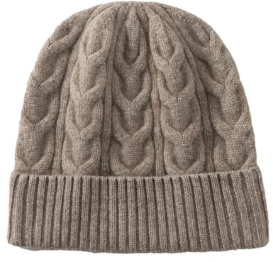 Azedssw Damen Männer Kaschmir Mütze Winter Gestrickt Verdreht Dick Skullies Mützen Warm Outdoor Cap Unisex Khaki9 One Size