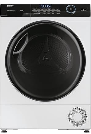 Haier I-PRO SERIE 5 HD91-A3959E Wärmepumpentrockner / 9 kg/A+++ / Smart Home - Wi-Fi & hOn App/Hygiene-Funktion/I-Refresh Dampfprogramm/Schontrommel [Energieklasse A+++]