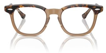 Ray-Ban Ry9098v Hawkeye Brillenrahmen für Kinder, Unisex, für verschreibungspflichtige Brillen, Havanna auf transparentem / Demo-Objektiv, 45 mm