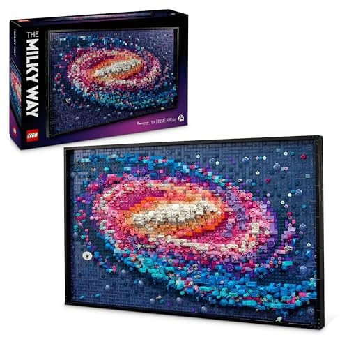 LEGO Art Die Milchstraßen-Galaxie, Wanddeko, Geschenk für Weltraum- und Astronomie-Fans, Bauset für Erwachsene, kreative Aktivität, Sonnensystem und Konstellationen, Wandkunst fürs Wohnzimmer 31212