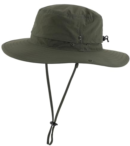 Decentron Safari-Sonnenhut für Herren, LSF 50+, wasserabweisend, Fischerhut, armee-grün, Einheitsgröße