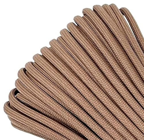 Nylon Rope Picture Frame Hanging String Strong Nylon Cord Braided Rope Nylon Flag Rope Thick Heavy Duty Hanging Cord String for Mirror Photo Frame Crafting DIY Projects Camping (Brown, 8MM-30M)
