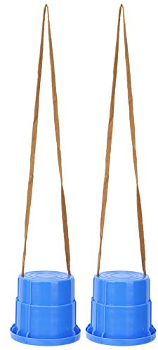 1 Paar Kinder Stelzenschuhe, Kunststoff Balance Stepping Stones Interactive Walking Toy Walking Stelzen Balance Eimer Stelzen Spielzeug mit verstellbarem Seil (Blau)