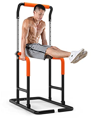 Mit 8 Gängen höhenverstellbare Dip-Station mit Klimmzugstange für das Heim-Fitnessstudio, robuste Krafttrainings-Trainingsgeräte