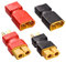 YIXISI 4 Stücke T-Stecker zu XT60 Stecker Adapter, Deans T Stecker auf XT60 Buchse und XT60 Stecker auf Deans T Buchse, für RC FPV-Drohnen, Lipo-NiMH-Akku-Ladegerät