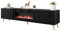 Mirjan24 Temerra EF Meuble TV bas avec cheminée électrique, meuble TV, meuble bas, flamme LED réaliste, avec cristaux décoratifs, tableau, armoire, meuble TV (noir)