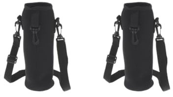 Timcryxient Lot de 2 porte-bouteilles isothermes avec bandoulière 1 l