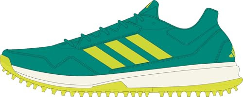 adidas Unisex HOCKEYSTAR Hockey-Schuhe, Pure Teal/Lucid Lemon/Off White, 38 2/3 EU