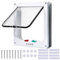 Parthan Cat Flap, 4 Way Locking Cat Door for Interior Exterior Safety White Wall Pet Kittens, Cat Flaps for Upvc Door, Weatherproof Petsafe Cat Flap,Dog Flap(Large Size, 23.5x25x5.5cm)