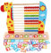 MOLUCKFU Abacus Lernspielzeug Für Bunte Tierzahlen Rechenhilfe Mathe Lernspiel Für Vorschulkinder 10 Reihige Rechenperlen Aus Pädagogisches Puzzle