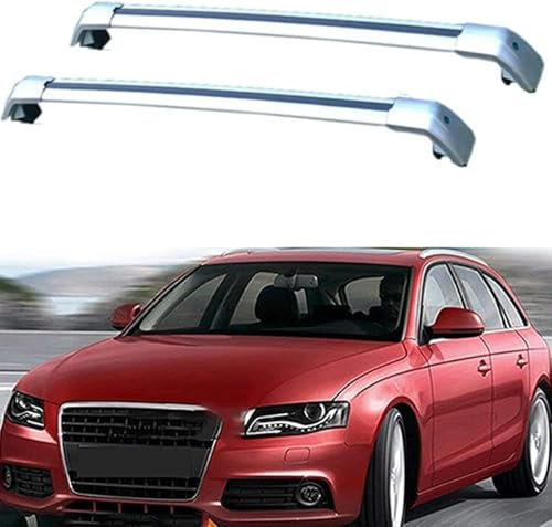 WangjunF Dachgepäckträger Querträger für Audi A4 Avant 8K5 B8 2009 2010 2011 2012 2013 Anti-Diebstahl Gewidmet Bars,Auto Rails Rack Aluminium Top Gepäckträger für Fracht Gepäck Kajak Fahrräder Kanu