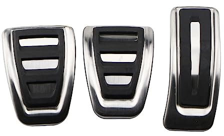 YyQFMA8 Auto Pedal Abdeckung für Audi A1 A4 B8 B9 A5 S5 A6 A7 A8 Q5 SQ5 Q7 8R, Rutschfestes Accelerator Bremse Edelstahl Keine Bohren Auto Pedalauflagen,B-MT