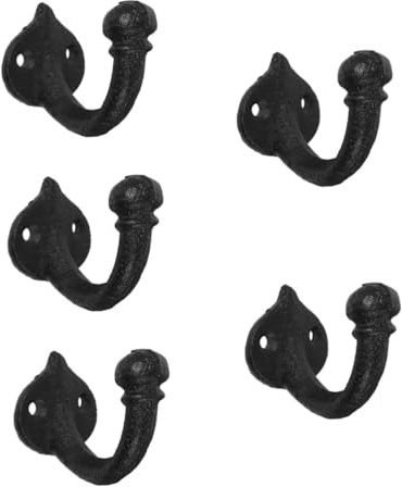 Vintage Iron Wall Mount Coat Rack with Over Door Hooks Key Holder Hat Hook Plate Hooks for Wall Black Coat Racks
