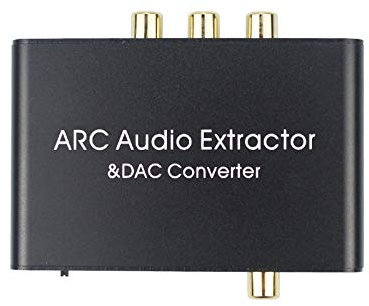 MINLIU HDMI ARC Audio Extractor，ARC Audio Extractor&DAC Converter 192KHz Support Digital HDMI Audio to Analog Stereo Audio RCA L/R Coaxial SPDIF and 3.5mm Stereo DAC Converter for TV