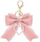 CREATCABIN Porte Clés Nœud Rose Breloque pour Sac Main Sac Dos Porte Clés Nœud Papillon Breloque Nœud Perlé Accessoires Porte Clés Forme Cœur avec Perles pour Femme Idéal pour Sac Sac Main Clés