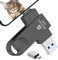 [Senza APP] Chiavetta USB per lPhone,Ryican 256GB Memoria Esterna Pendrive USB C 3.0 Chiavetta per lPhone per scaricare foto 4 in 1 Photostick per iOS/Smartphone/Pad/Android/PC/Tablet,Nero
