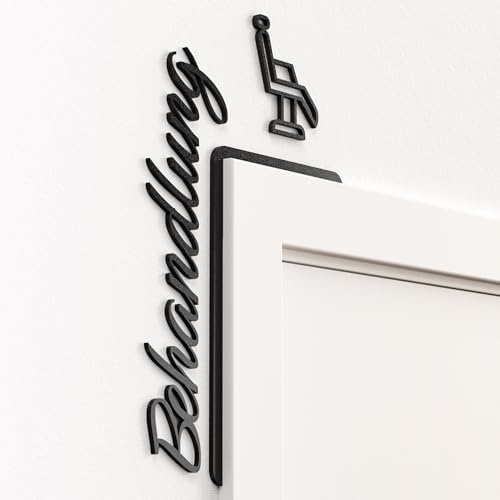 Modernes Arzt Rahmen Türschild | Raumkennzeichnung Behandlung | Klebefest & beständig | Wandgestaltung für Arztpraxen & mehr | Dekor für Sprechzimmer, Büro, WC