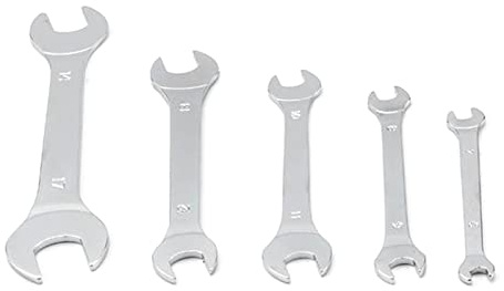 ZHENGCI Set di 5 chiavi a brugola super sottili con estremità aperta, set di chiavi metriche da 6 a 17 mm, in acciaio ad alto tenore di carbonio