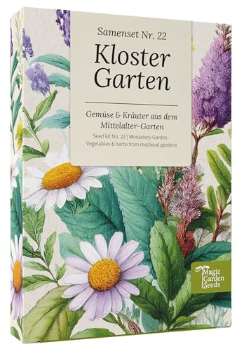 Magic Garden Seeds - Kloster-Garten: Gemüse & Kräuter aus dem Mittelalter - Saatgut-Box mit 9 historischen Sorten für Küche, Heilpflanzen & Garten