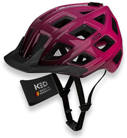 KED Crom Fahrradhelm Für Mountainbike, Trekking Und Alltag Mit LED Rücklicht, FIDLOCK Verschluss, Insektenschutznetz
