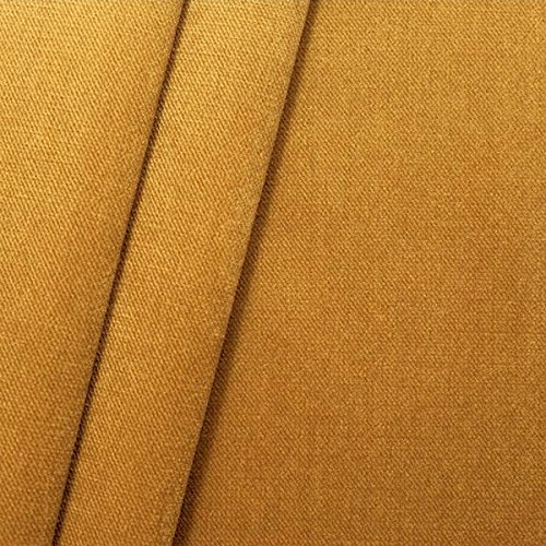 STOFFKONTOR Polsterstoff Möbelstoff Samt-Optik Stoff - Meterware, Gold-Gelb - für Polsterarbeiten