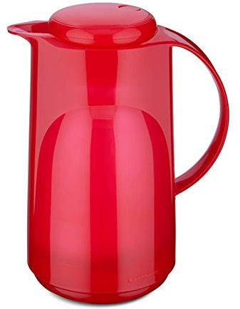 ROTPUNKT Isolierkanne 300 Marla 1,0 l | Zweifunktions-Drehverschluss | BPA Frei- gesundes Trinken | Made in Germany | Warm + Kalthaltung | Glaseinsatz | Glossy Bubblegum