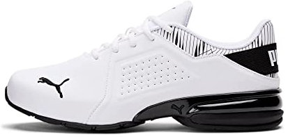 PUMA Herren Viz Runner Sneaker, Weiß/Schwarz, 44 EU