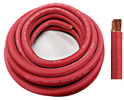 WNI 8 Gauge 6,8 m rot 8 AWG ultra flexibel Schweißbatterie Kupfer Kabel Draht – Made in USA – Auto, Inverter, Wohnmobil, Solar