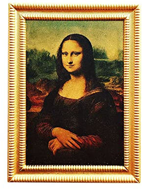 3D Mona Lisa Louvre Paris Frankreich Kühlschrank Kühlschrankmagnet Touristische Souvenirs Handarbeit Harz Handwerk Magnetische Aufkleber Home Küche Dekoration Reise Geschenk