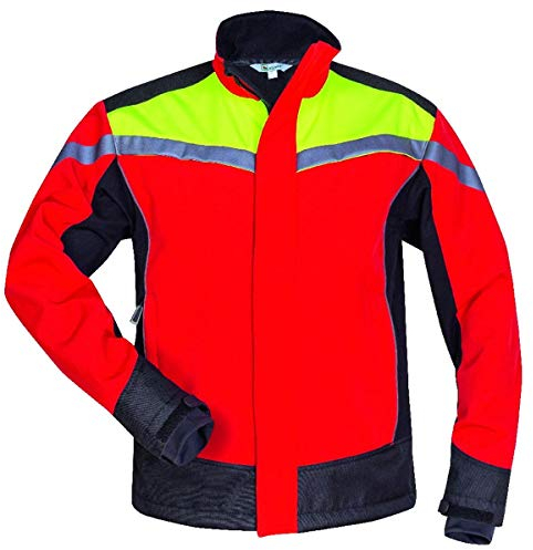 Elysee WALDARBEITER Softshell-Jacke Gr. L Farbe. Rot Neongelb