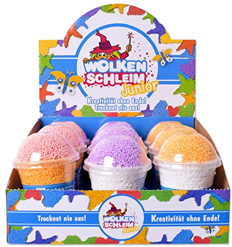 Wolkenschleim 9 Stück Wolkenschleim Junior Set Kugelknete Wolkenknete Wolken Kinder Slime Knete Basteln Mehrfarbig