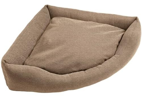 HUNTER Livingston gemütliches Hunde-Ecksofa, ideal für kleine Räume Farbe braun, Größe S