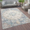 Paco Home In- & Outdoor-Teppich Für Balkon Terrasse, Kurzflor Mit Orient-Muster In Blau, Grösse:Ø 160 cm Rund