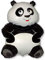 Ballonim Luftballon Panda Bär - XXL Riesenballon ca. 80 cm - Dekoration zum Geburtstag - Folienballon Happy Birthday Deko Partydekoration Sloth