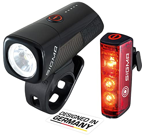 SIGMA - BUSTER 400 FL | BUSTER 400 FL e BLAZE FLASH | Luce per bici a LED da 400 lumen | luce anteriore a batteria con cinque modalità di illuminazione | fissaggio con funzione di sgancio rapido