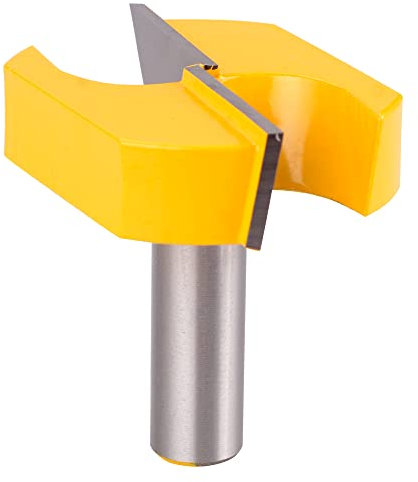 Oudtinx CNC Spoilboard Surfacing Router Bits, 1/2” Inch Shank 2-1/4” (Dia.) Bottom Cleaning Router Bits (Mortising Bit, Slab Flattening Woodworking Milling Cutter) with Carbide Tipped