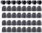 Lot de 40 capuchons de protection en plastique M16 (clé de 24 mm) pour écrous et boulons - Sans filetage