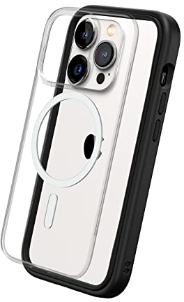 RhinoShield Modulares Case kompatibel mit MagSafe für [iPhone 14 Pro] | Mod NX - Überragender Magnet, Individuell anpassbare, strapazierfähige Schutzhülle 3.5M / 11ft Fallschutz - Schwarz