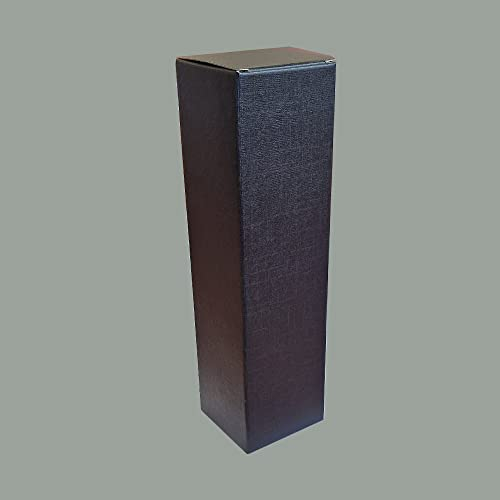 Lucgel Scatola Astuccio Porta 1 Bottiglia Magnum in Cartone Grafica Seta Nero 120x120H395mm - 10 pezzi -