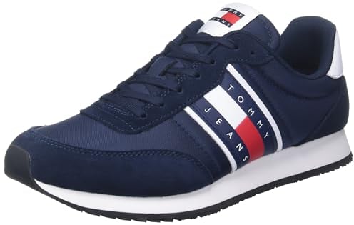 Tommy Jeans Herren Runner Sneaker Sportschuhe, Blau (Dark Night Navy), 44