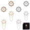 SUPERFINDINGS 8 Stück 2 Stile 2 Farben Anker Nautische Brosche Kristall Strass Sicherheitsnadel Seemannsstil Etikettennadel Steuerabzeichen Vintage Anzug Dekaration Für Party