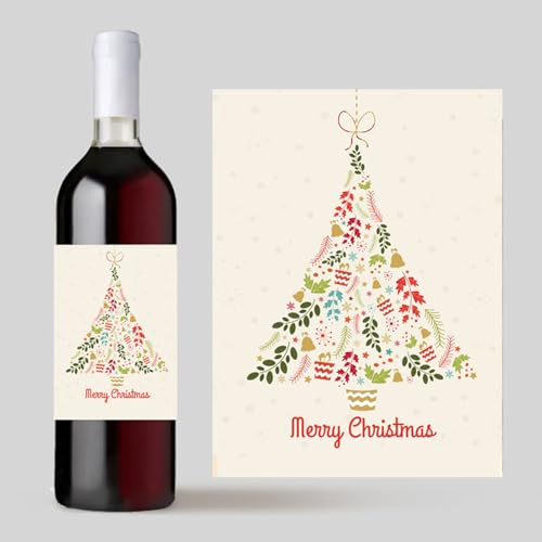 Adesivi personalizzati per bottiglie di vino, decorazioni per la casa (6,9 x 12,7 cm)