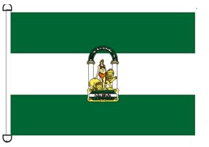 Stormflag Bandera de Andalucía 140x210cm Bandera grande Andaluza, Región de España Poliéster 110g/m2 Máxima calidad
