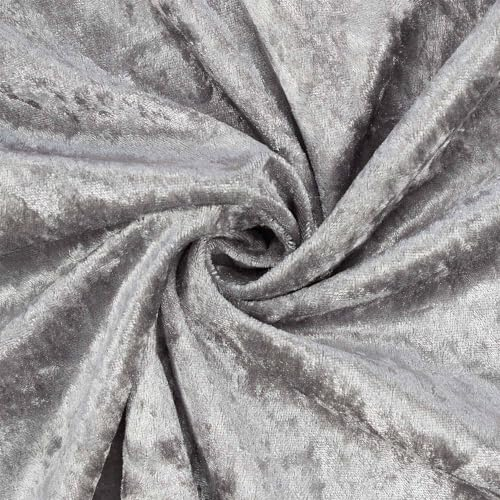 Pannesamt Stoff glänzend, uni grau (Länge am Stück: ab 50cm / Breite: 150cm)
