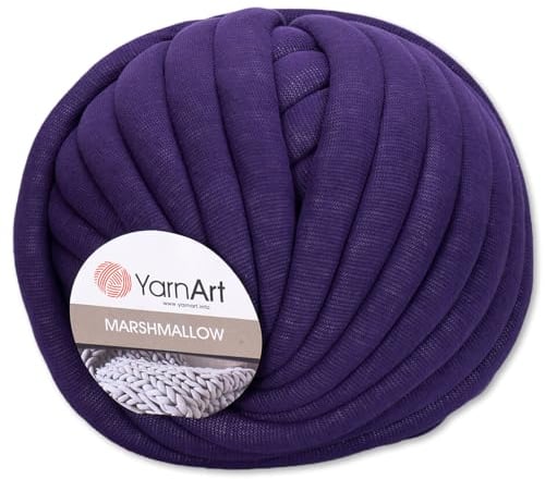 Frida's Wollhaus YarnArt 750 g Marshmallow Handstrickgarn Jumbogarn Teppich Decken 17 Farben (914 | Lila)